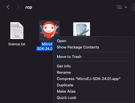Installation path screen