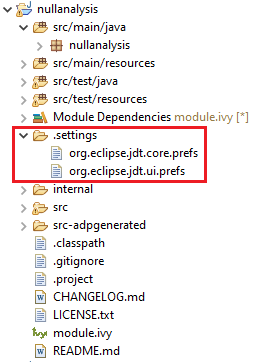 Null Analysis Settings Folder