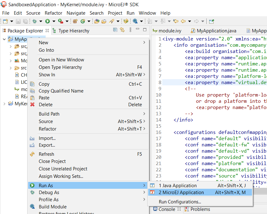 Sandboxed Application Run