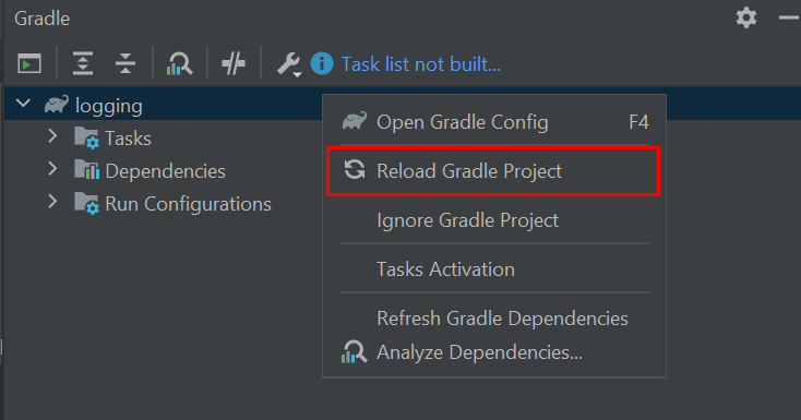 Reload the Gradle Project in Android Studio