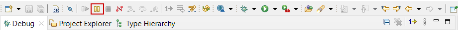MicroEJ Development Tools Overview of the Debugger on Board Toolbar