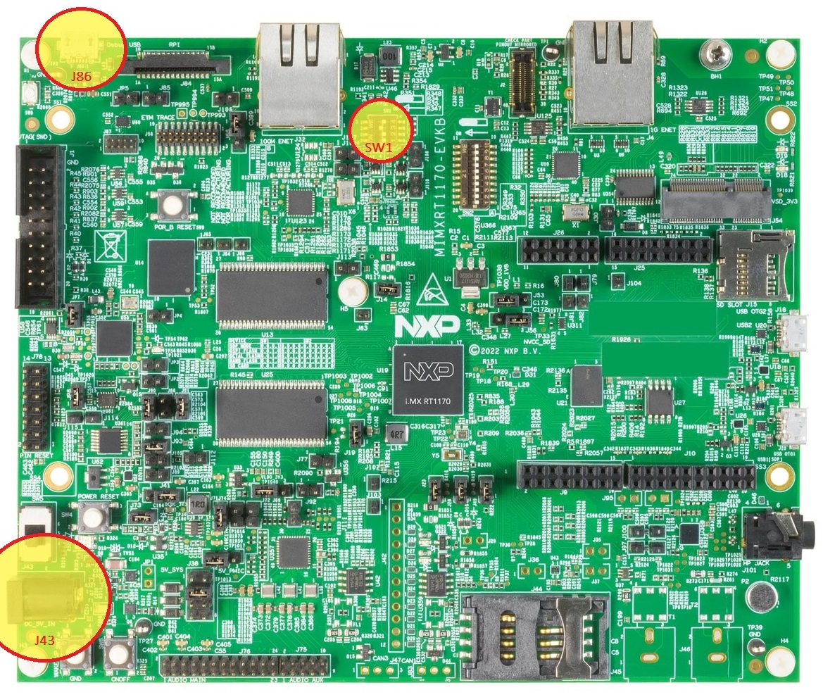 NXP i.MX RT1170 EVKB Hardware Setup